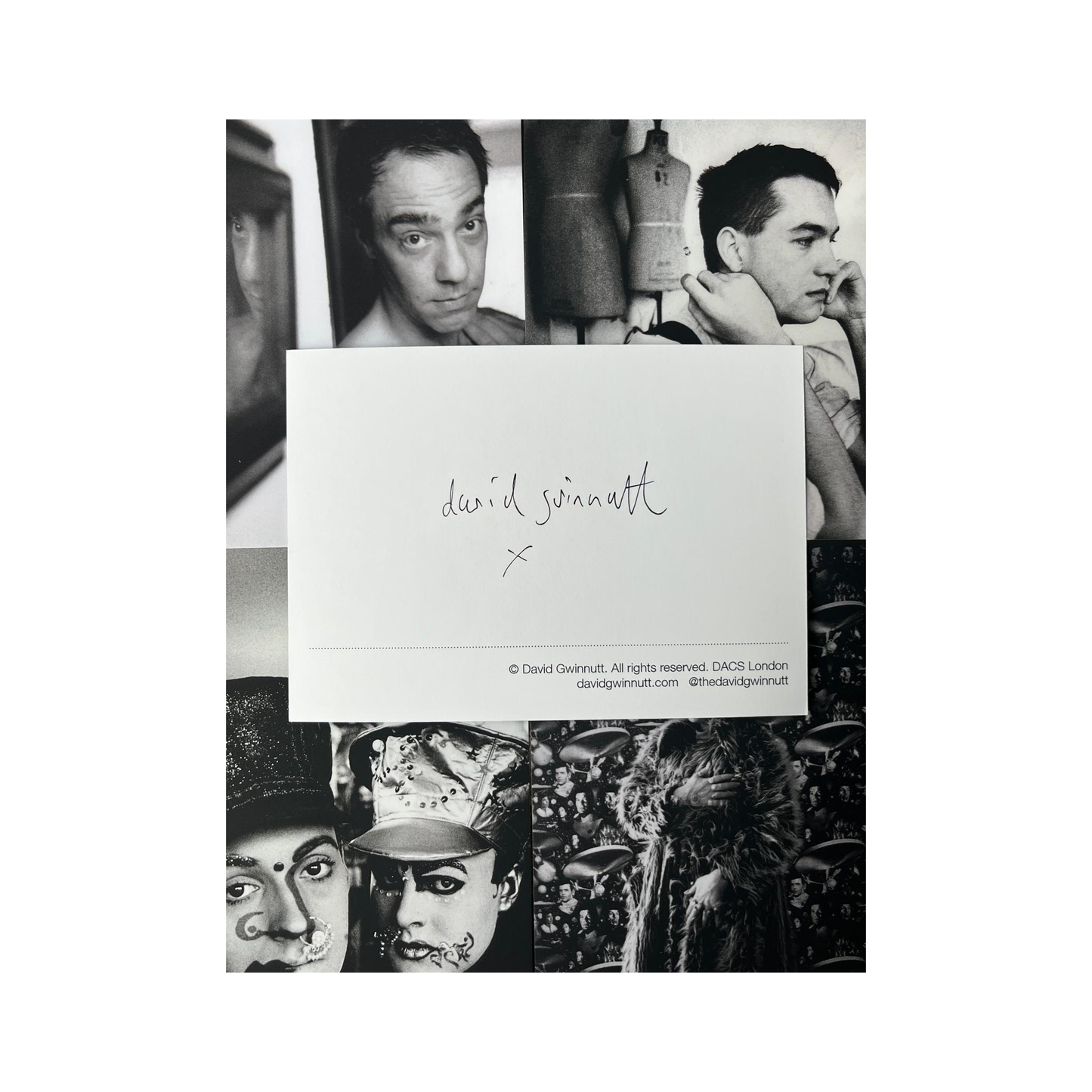 (Signed) David Gwinnutt Leigh Bowery In Fur Coat  Postcard