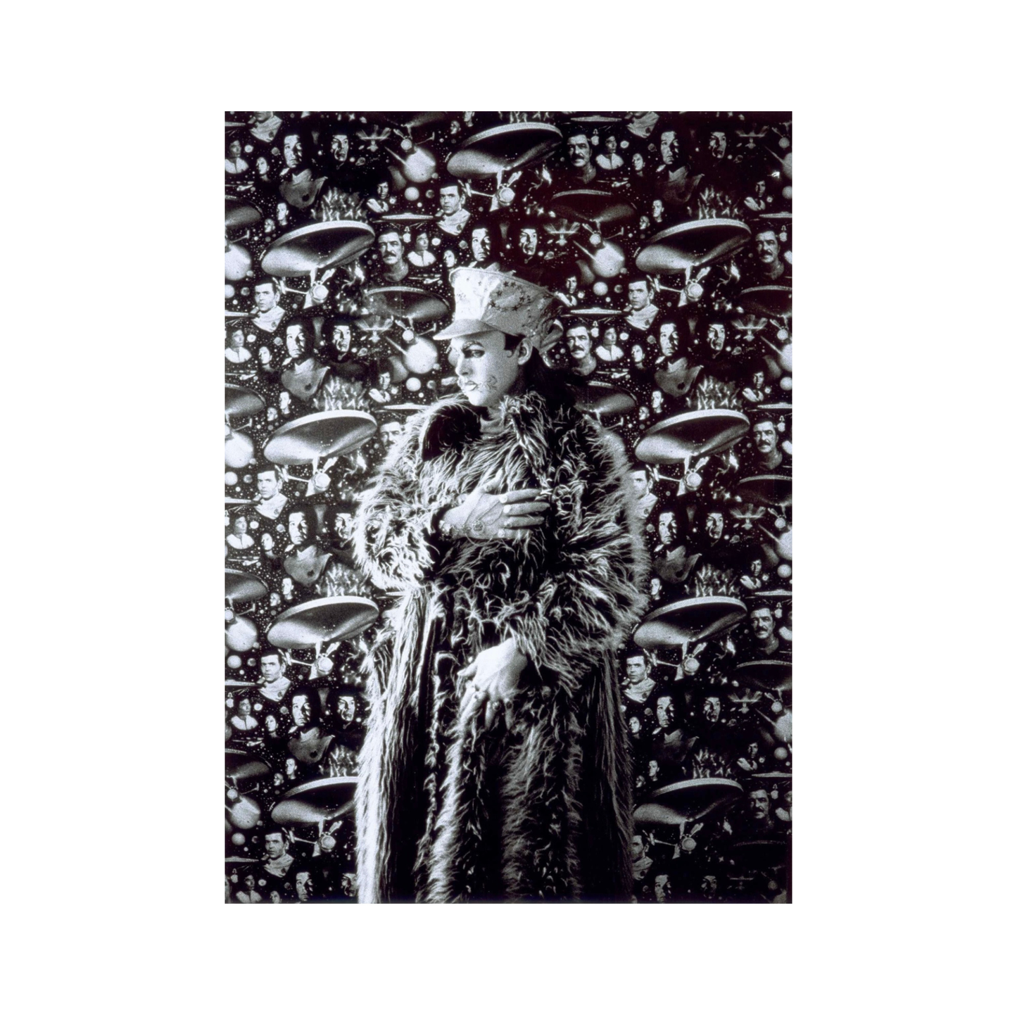 (Signed) David Gwinnutt Leigh Bowery In Fur Coat  Postcard